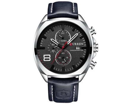 Relojes de Hombre Reloj de Pulsera de Negocios Informal con Calendario Resistente al Agua de Cuarzo Relojes de Cuero-Concha Blanca Negra LUUCOZK