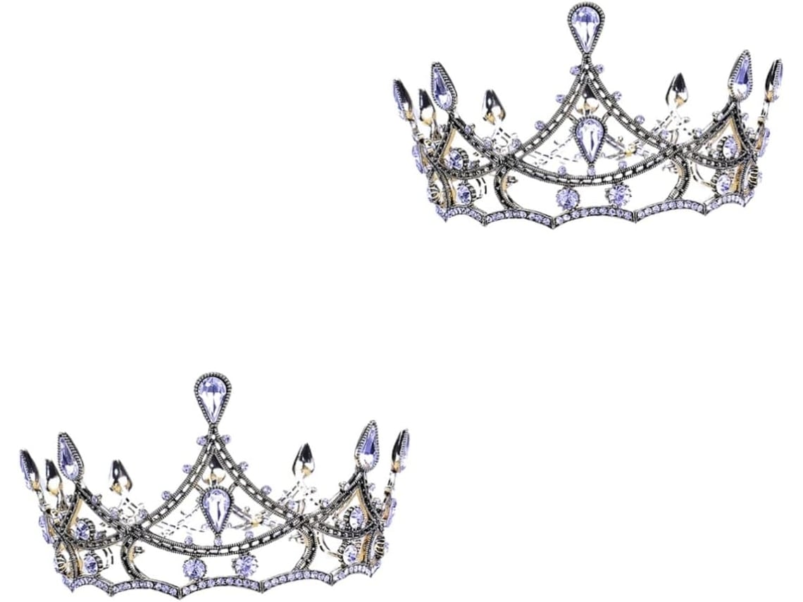 Coroa De Casamento Estilo Europeu Retrô De 2 Peças, Tiara Elegante Para Noiva, Acessório De Festa
