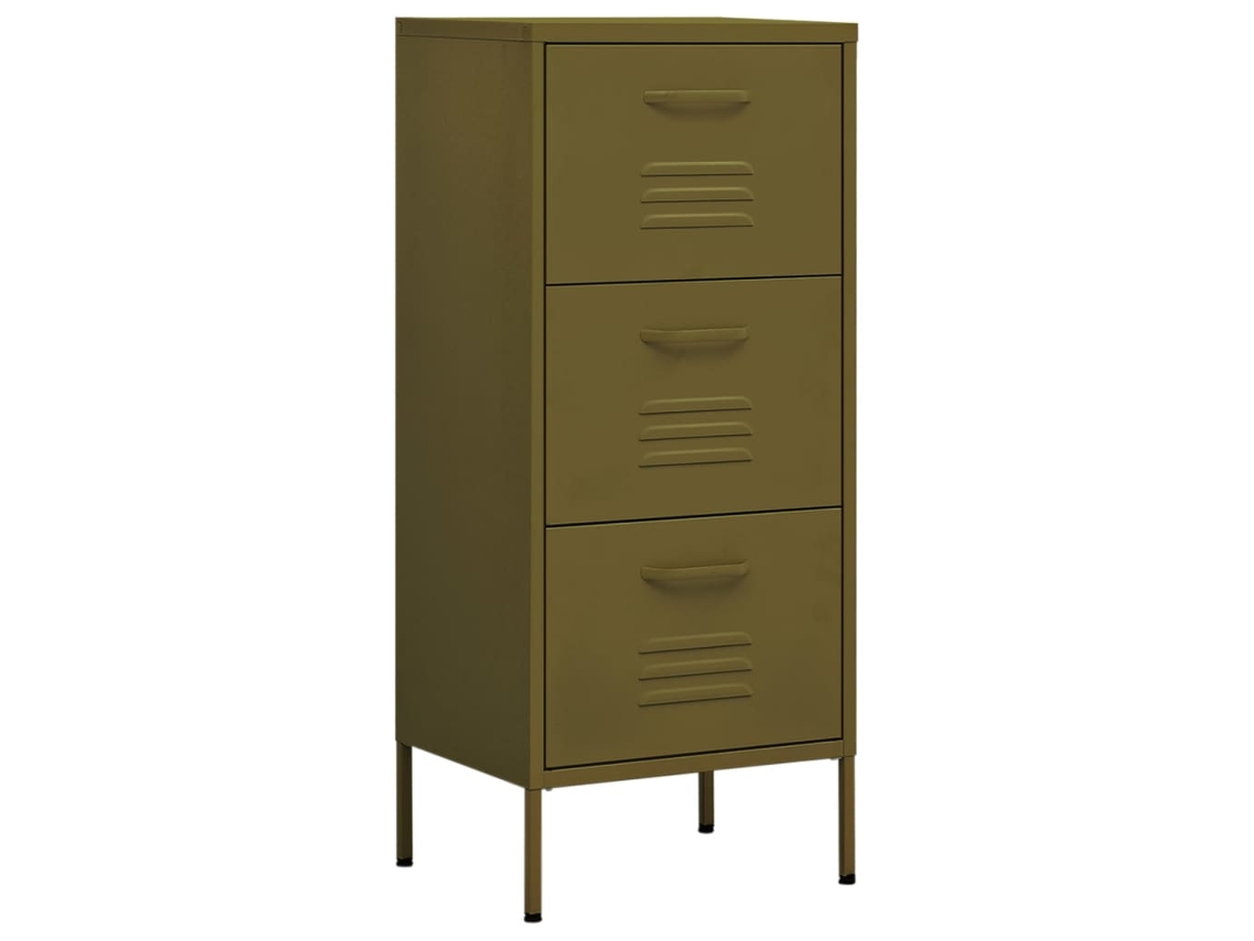 Armario de almacenamiento de acero 42,5x35x101,5 cm Verde oliva MAISON EXCLUSIVE