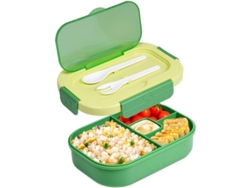 Fiambrera Bento Isotérmica A Prueba De Fugas Con Compartimentos, 1300 Ml (verde)