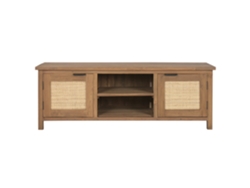 Mueble Tv Teca Reciclada Ratán Marron 140x45x50cm