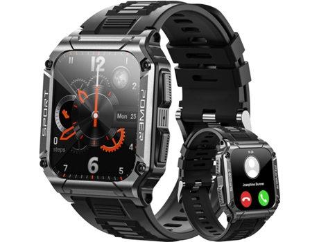Reloj Inteligente Deportivo para Hombres y Mujeres, Responder/Hacer Llamadas, Rastreador de Actividad con Pantalla Táctil de 1.95, Monitor de Ritmo...