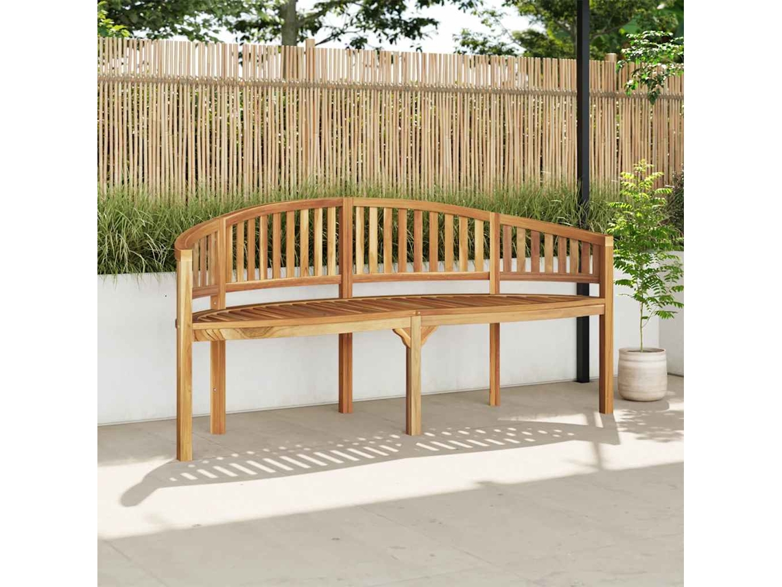 Banco Banana De Madera Maciza De Teca 180 Cm
