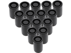 Tapones vacíos para cartuchos de película fotográfica, paquete de 50 unidades, color negro.