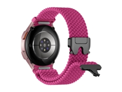 Correa de nailon trenzado Digitallab de 20 mm para Samsung Galaxy Watch 4/5/6/7 (rosa oscuro)