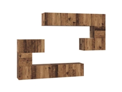Maison Exclusive - Conjunto De Mueble De Tv 8 Pcs Madera Envejecida