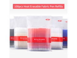 100 bolígrafos recargables de tinta termoadhesiva, marcadores textiles, para costura, bordado y sastrería.