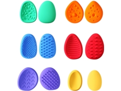 Juego De 6 Piedras Sensoriales De Silicona Suave - Juguete Para La Punta De Los Dedos Para Aliviar El Estrés