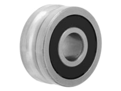 Rolamento de roda simples com ranhura em U em aço e guia, furo de 8 mm, diâmetro externo de 24 mm, espessura de 11 mm (lfr50/8-8)