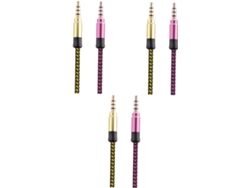Juego De 6 Cables De Audio Auxiliares De Nailon Trenzado Para Auriculares Estéreo Domésticos.