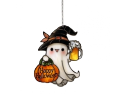 Serie de sol colgante fantasma de acrílico, colgante decorativo de Halloween para ventanas y porches, estilo Viewleaf D