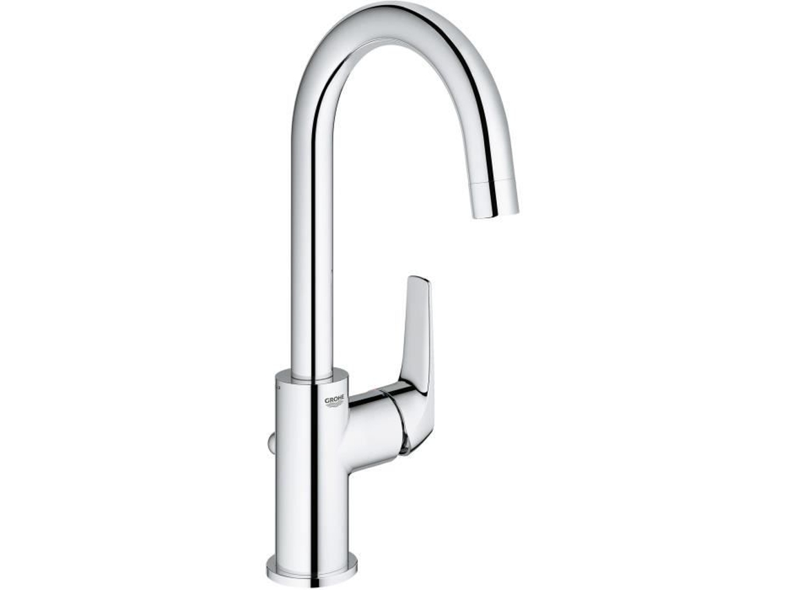 Grifo de baño Grohe Start Flow monomando tamaño grande cromado, ahorro de agua 23811000