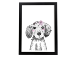 Póster NACNIC Infantil Perro Bebe con Pañuelo y Flor Animales Infantiles