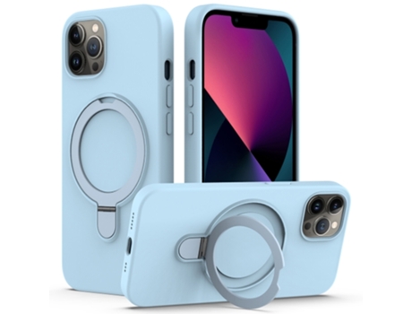 Funda Mobile Phone Cases Magsafe Liquid With Ring para iPhone 12 Pro Silicona Azul