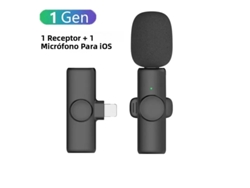 Mini micrófono de solapa inalámbrico, compatible con grabación de audio y video, incluye clip. Mdug (iOS 1 en 1)