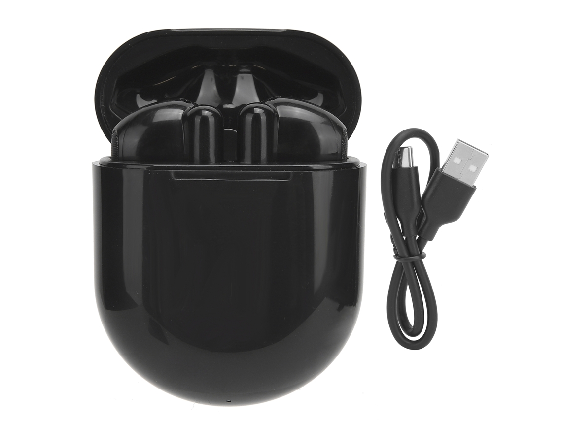 Auriculares Inalámbricos Bluetooth Tws Con Diseño Táctil Inteligente Para Deportes - Negro Brillante