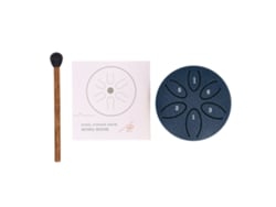 Tambor De Lengüeta De Acero De 3 Pulgadas Y 6 Toneladas Con Baqueta Para Mini Handpan, Azul Marino