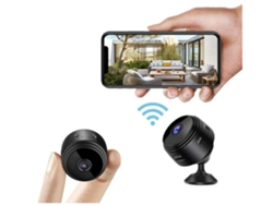 BISBISOUS A9 1080P Cámara Inalámbrica Full HD con Audio y Vídeo Seguridad para el Hogar con Detección de Movimiento con Visión Nocturna en Negro