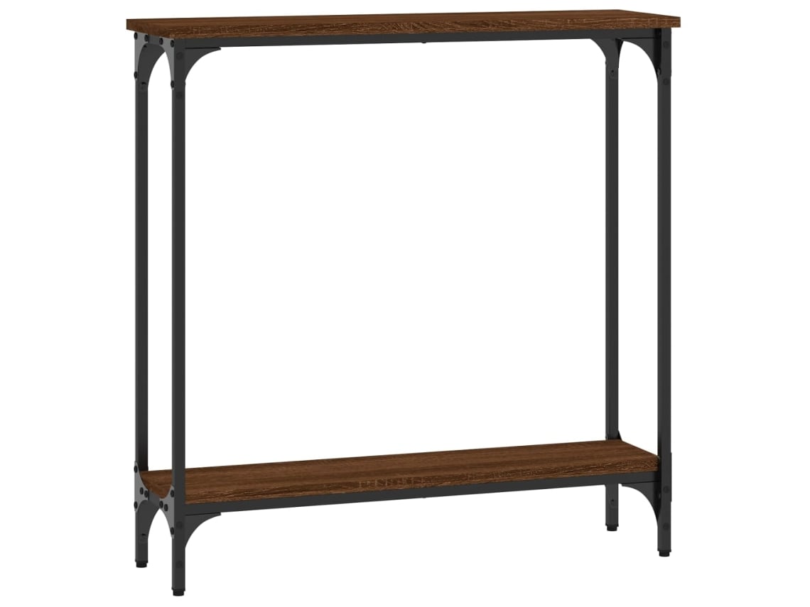 Consola de madera de roble, color marrón, MAISON EXCLUSIVE, 75x22,5x75 cm