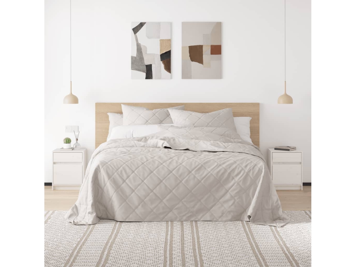 Mesitas de Noche LOVELY HOME Mesinha 2 Pcs 40X31X50 Cm Pinho Maciço Branco