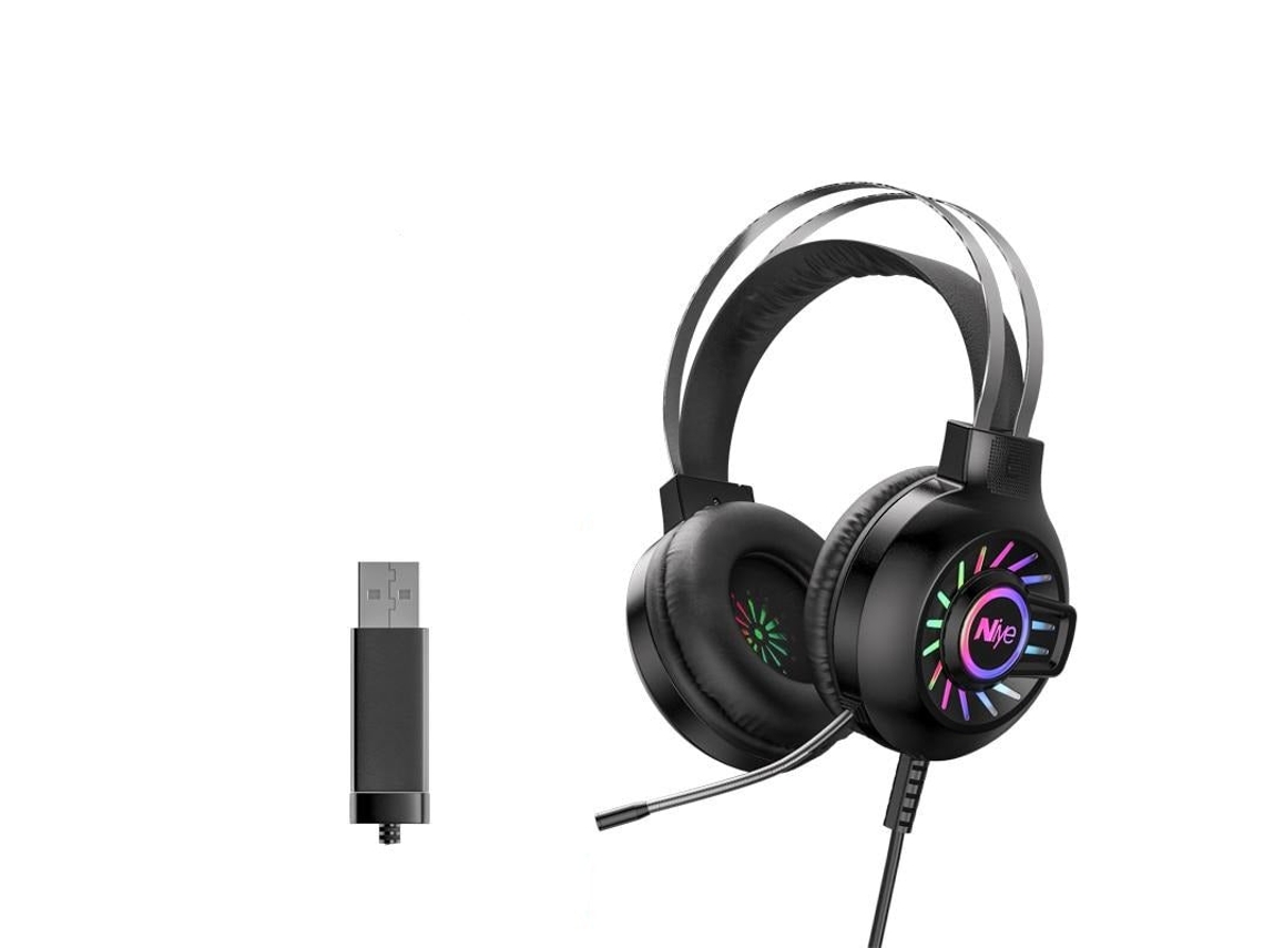 SZSMART  Auscultadores Gaming com Fio  Pro 7.1 preto