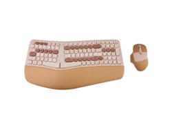 Conjunto de teclado y ratón Bluetooth, dispositivo portátil inalámbrico ergonómico, teclas programables, teclados y teclados numéricos Ly Ebike