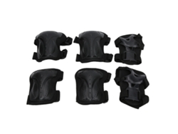 Conjunto de 6 piezas de equipo de protección para patineta de adultos: rodilleras, coderas y muñequeras.