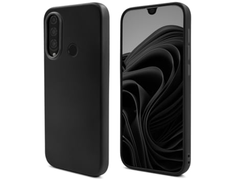 Funda Temperamental Projetada Lite Acabamento Fosco para Huawei Huawei P30 Lite Case MOOZY Textura Suave Negro