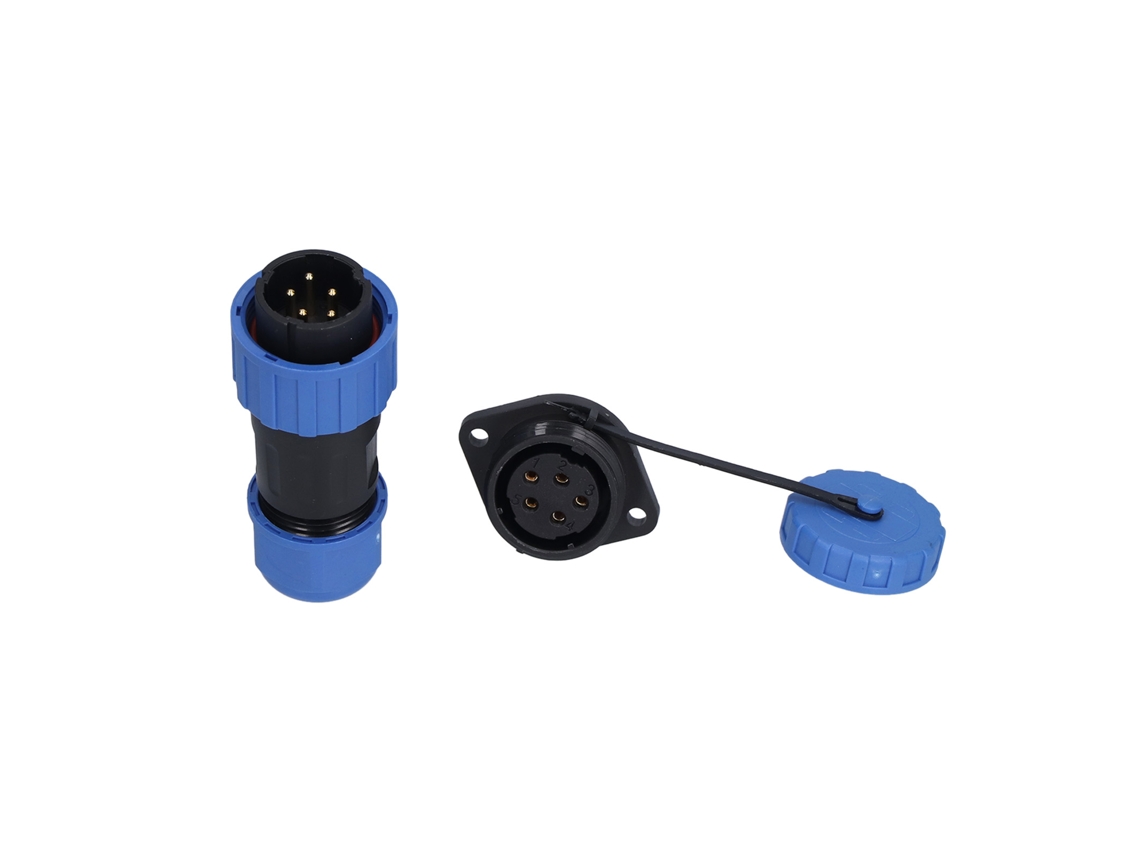 Conector De Aviónica Impermeable Ip68 250v Terminal De Brida De 5 Pines Pa66 Pa6 Pps