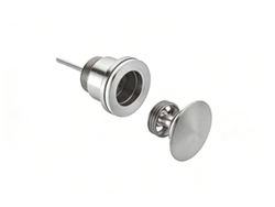 Desagüe cromado para lavabo y fregadero Mirlux – Desagüe con botón clic-clac para baño y cocina – Diámetro del tubo de desagüe: 65 mm