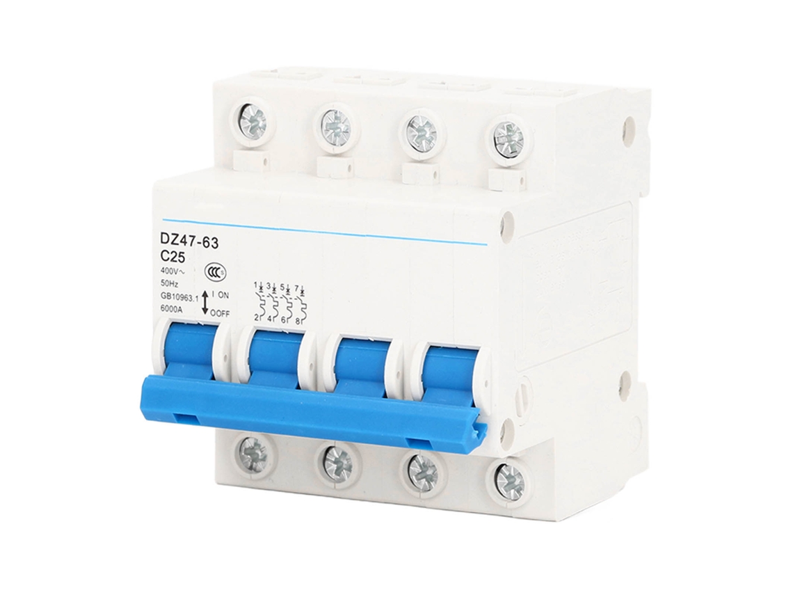Yncm2026-interruptor De Circuito Miniatura 4p Aislador De Corriente Residual Din Rail 400v 25a