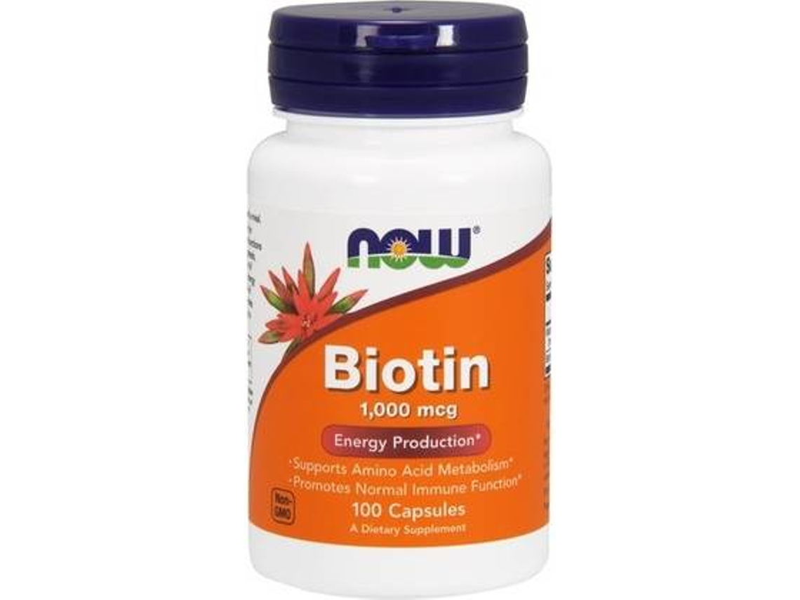 Complemento Alimentar NOW Biotina 1000 Microgramos
