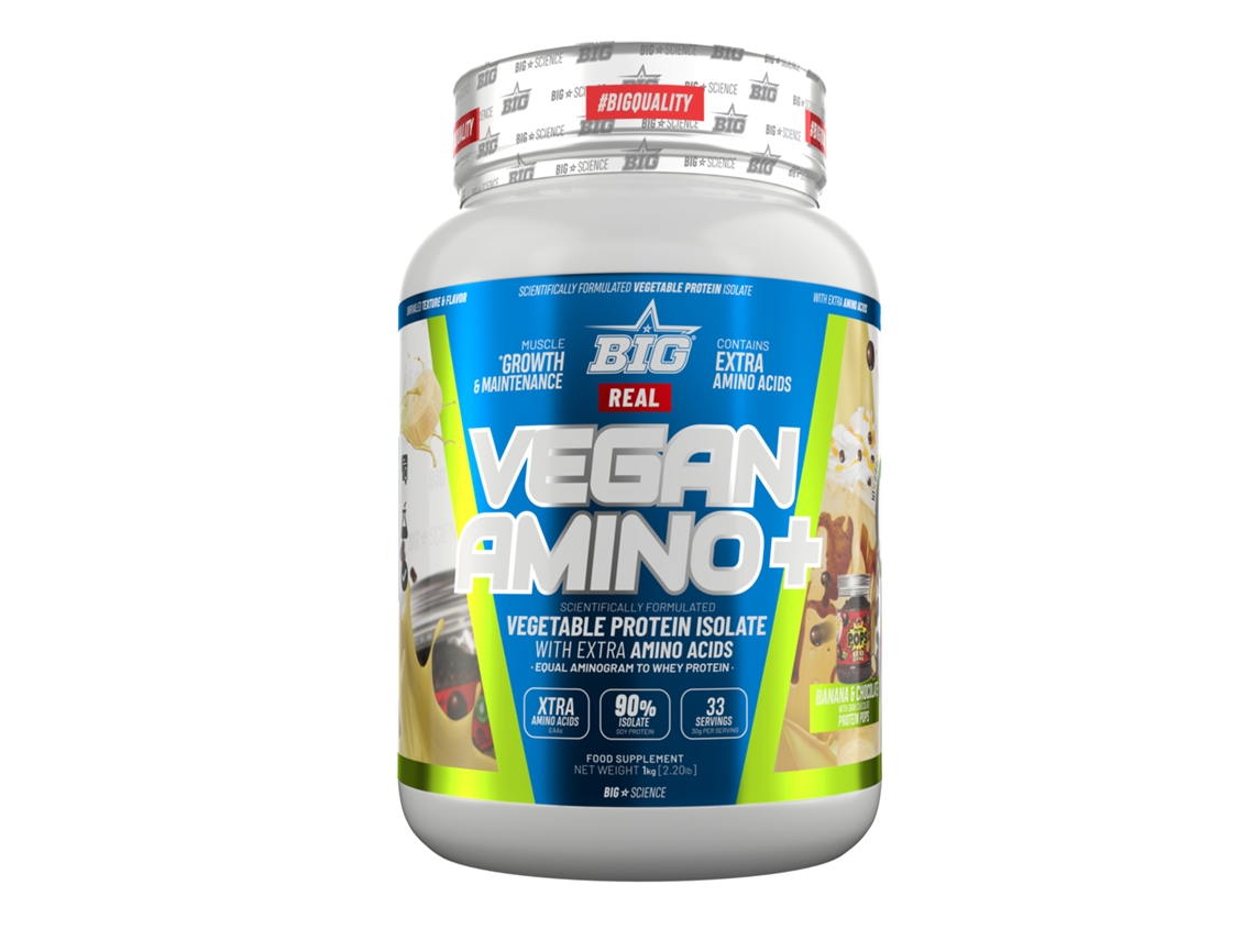 Proteína BIG Amino (1 Kg - Banana-choco + Pops protein chocolate negro)