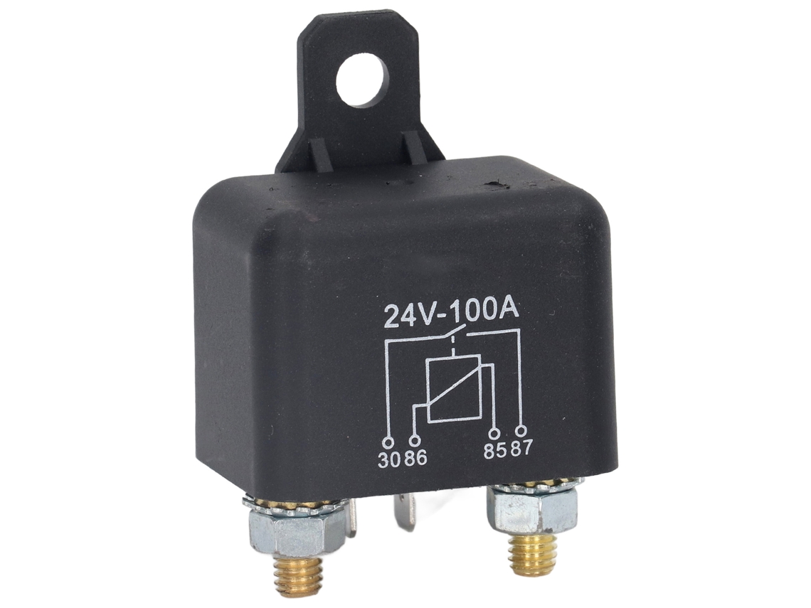 Relé De Arranque De Solenoide De Latón De 4 Pines Y 100 A Para Cortacésped Automotriz De 24 V Cc