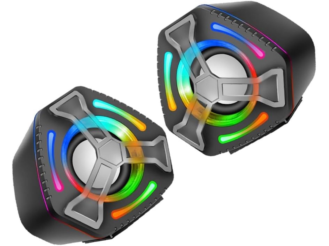 Caja De Sonido De Computadora Abs Con Iluminación De Color Personalizable Y