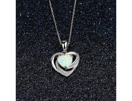 Collar de mujeres auspiciosas-románticas y corazón colgante