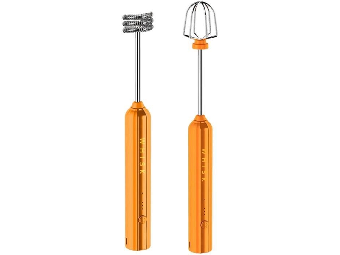 Batidor eléctrico recargable por USB, batidor de huevos, café, licuadora doméstica, batidor de espuma, naranja A453