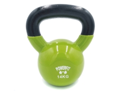 Kettlebell POWERFIT Vinyl Dipping Verde (14 kg)