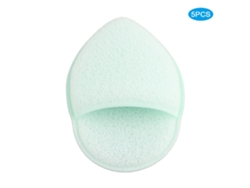 5 Esponjas Verdes Desmaquillantes Para Rostro: Higroscópicas, Suaves Y Ligeras Para Una Limpieza Profunda De Los Poros.