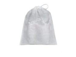10 bolsas de tela no tejida a prueba de polvo, organizadoras con cordón, protección, tamaño mediano (medianas, blancas), 32 x 38 cm