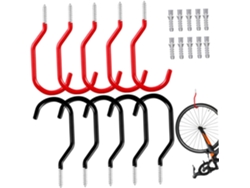 Estante Bicicletas 10 Piezas Resistente Fijación Mediante Tornillos Tubos Expansión Techo Ideal Garaje Taller