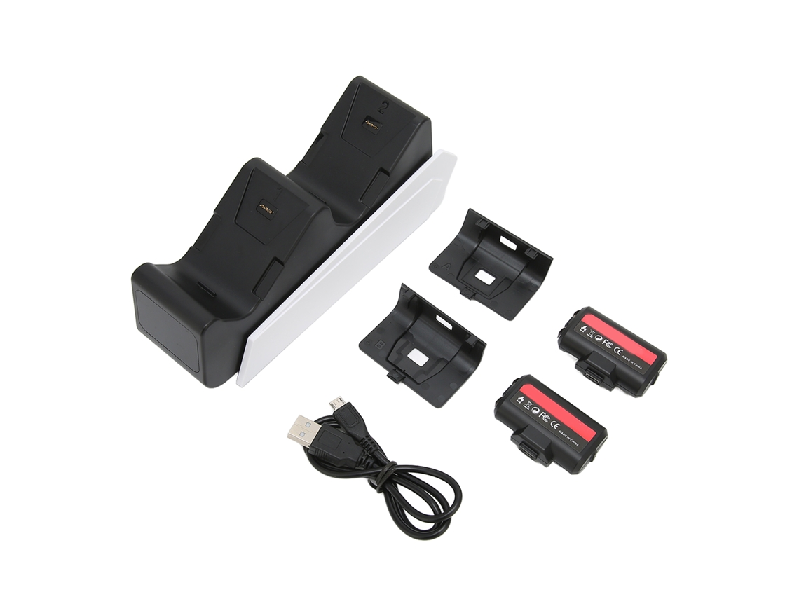 Cargador doble para mando de Xbox con dos baterías recargables de 1100 mAh CHABERLU