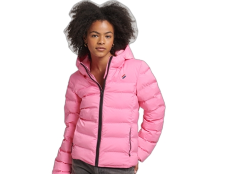 Abrigo para Mujer SUPERDRY (S - Poliéster - Rosa)