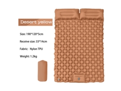 Colchoneta de camping Digitallab ultraligera, inflable con pedal, 190 x 120 cm, Lt09 (amarillo desierto)
