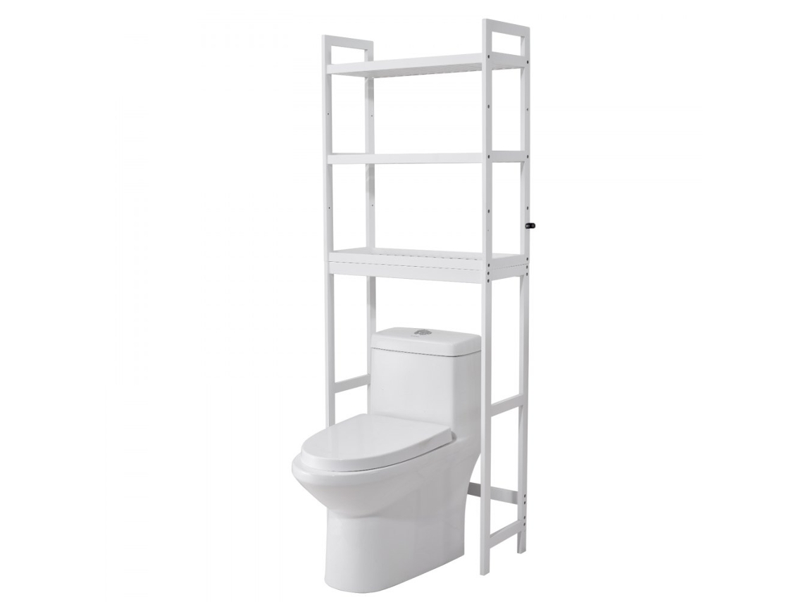 Estante, organizador y juego de almacenamiento de baño de bambú Tekmaquinas
