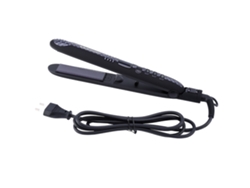 Plancha De Pelo De Cerámica Turmalina Con Display Lcd Y Aniones Herramienta De Estilismo (negro)