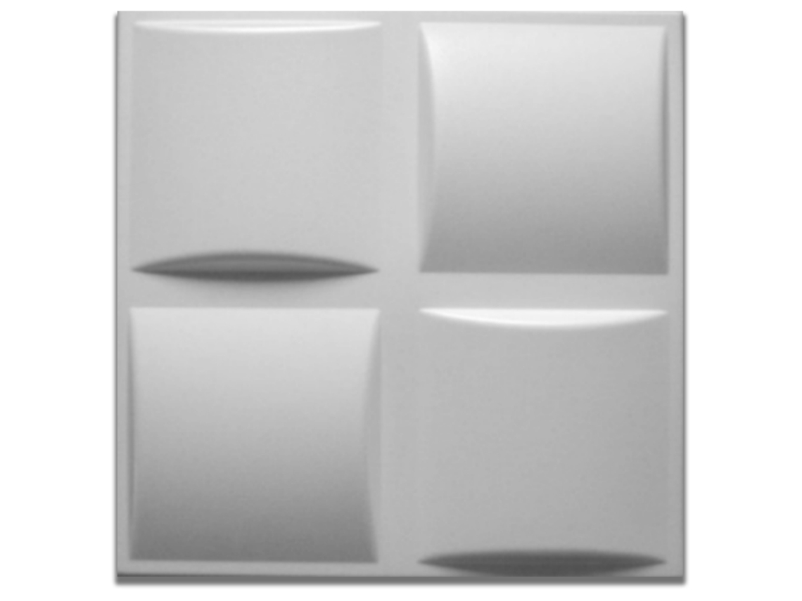 Paneles 3D ETERNAL PARQUET Para Techo O Pared 50X50X2Cm Blanco 4 Modelos 20M2 de Cilindros