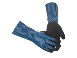 Guantes de trabajo largos de nitrilo resistentes a aceites y productos químicos WG-528L