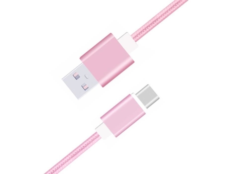 Cable Tipo Usb Trançado Metros Sincronização Rápida Transferência para Xiaomi Poco F3 PH26 Nylon Rosa
