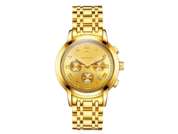 Reloj De Negocios Para Hombre (dorado), Seis Manecillas, Calendario, Multifuncional.